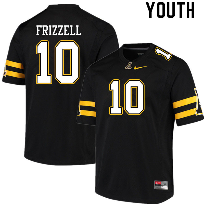 Youth #10 Tim Frizzell Appalachian State Mountaineers College Football Jerseys Sale-Black